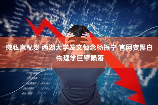 微私寡配资 西湖大学发文悼念杨振宁 官网变黑白 物理学巨擘陨落